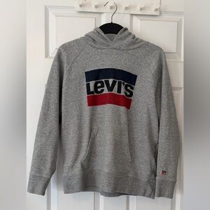 Levi's Gray Hoodie with Navy and Red Logo